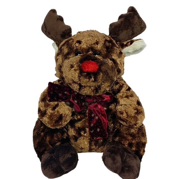 Fine Toy Brown Reindeer Moose Plush Stuffed Animal 19 Inch - Picture 1 of 6